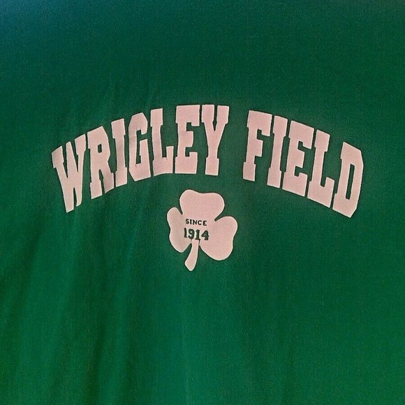 Wrigley Field Since 1914 Shamrock T-Shirt 2XL Green Chicago Cubs MLB St. Pats - Picture 2 of 4